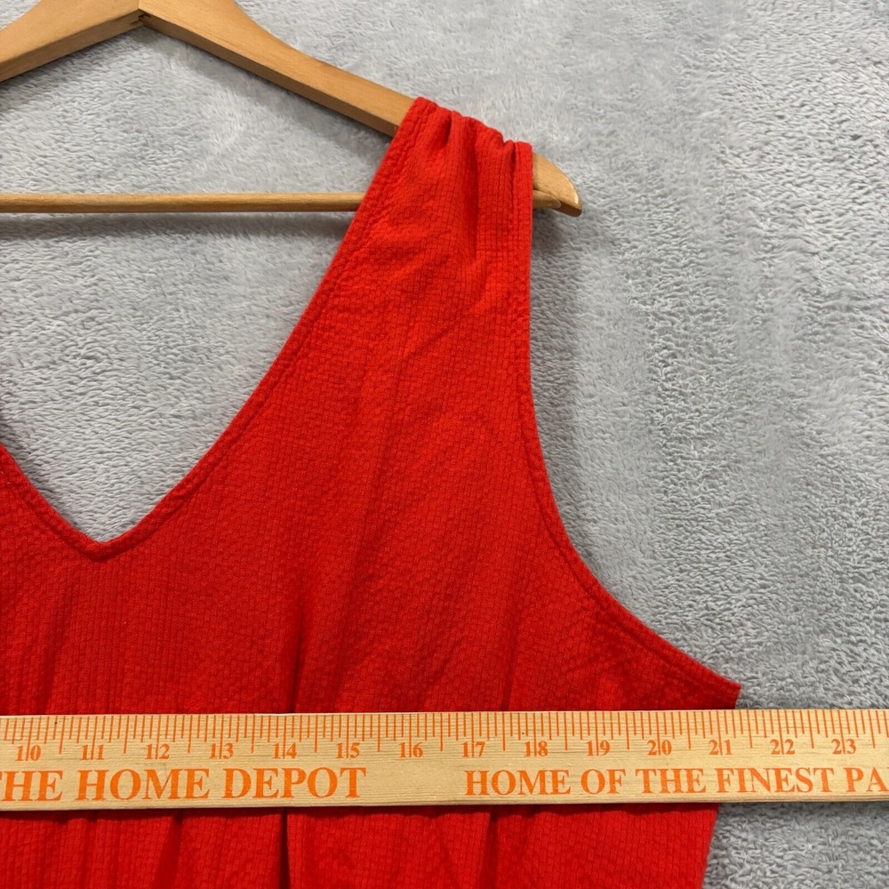 Faherty V-Neck Sleeveless Maxi Dress in Bright Red - Picture 10 of 13